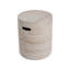 Table d'appoint en béton léger avec poignée, finition, structure de beauté naturelle et moderne, dimensions 15,5 po x 15,5 po x 18,5 po