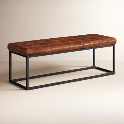 Pearson 50"-55" Tufted Genuine Leather Bench