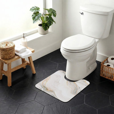 Tapis décoratif pour salle de bain 20 x 18 - Tapis ultra-absorbant à séchage rapide avec envers en caoutchouc antidérapant