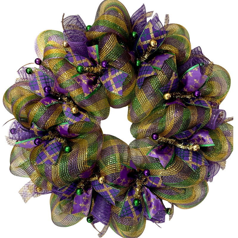 Couronne de Mardi gras tous les rubans