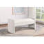 Banc rembourré en velours ivoire Giannie