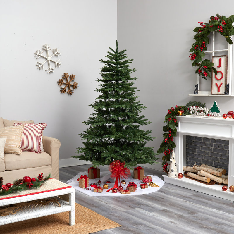 Lighted Artificial Christmas Tree, 7'