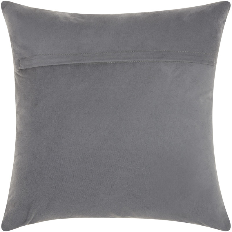 Housse de coussin carré et insert, Gris argenté