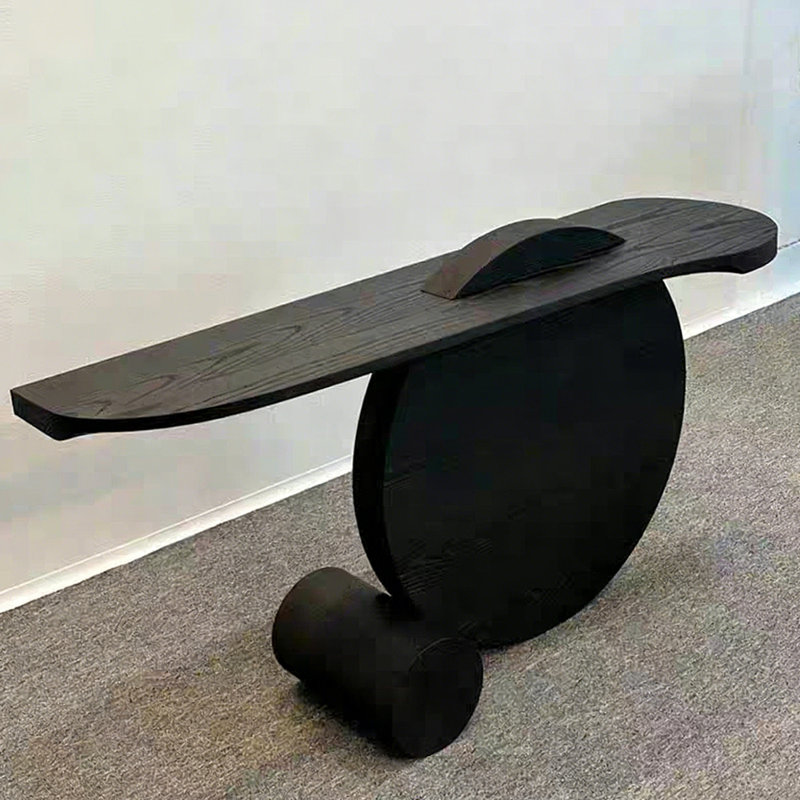 Minimalist creative black console table