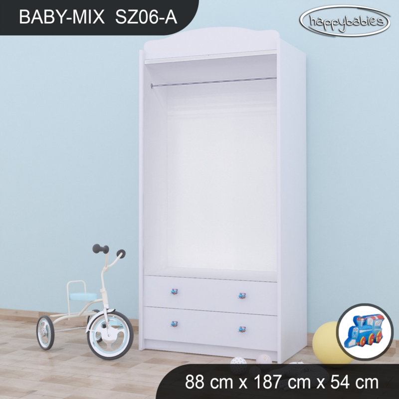 Baby 2 Door Wardrobe, White