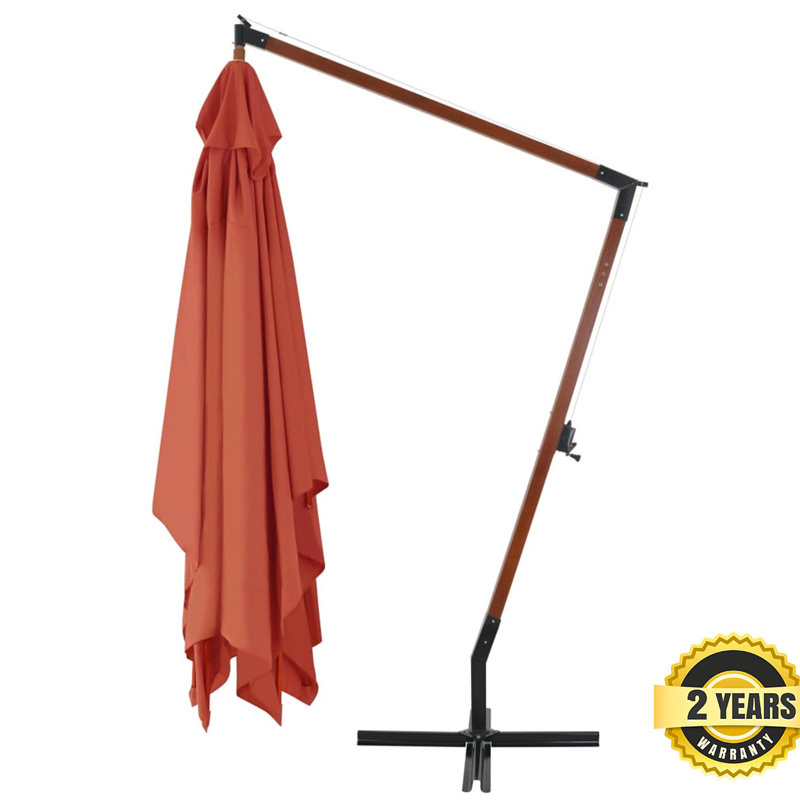 Harmoni 400cm X 300cm Rectangular Cantilever Parasol, Brown
