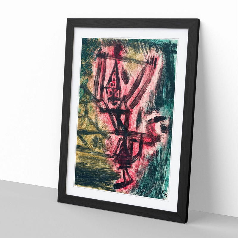Fire Clown by Paul Klee - Framed Print, Black Framed, 65cm H x 48cm W x 2cm D