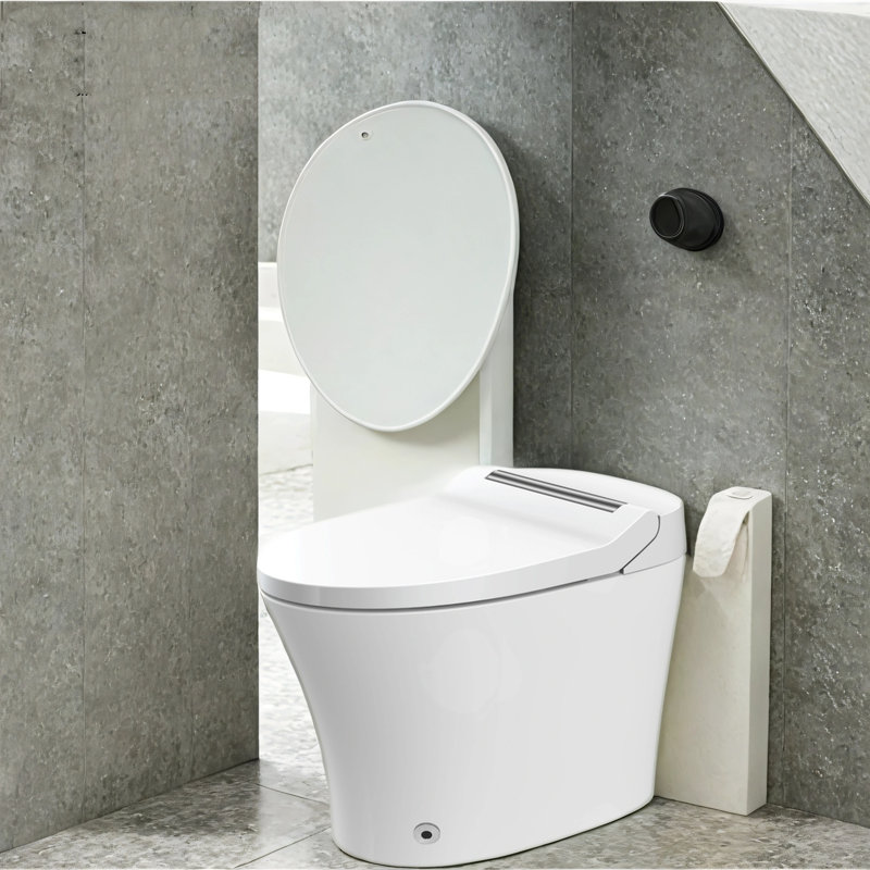 Toilette intelligente avec commandes de veilleuse chauffantes intégrées