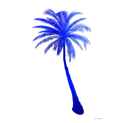 Palmier bleu I - impression sur toile tendue