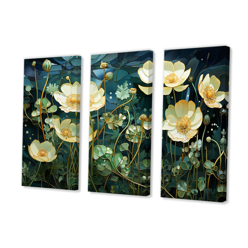 Ensemble d'art mural sur toile méticuleusement détaillé Buttercups I - Buttercups, H 40 po x l 60 po x P 1 po