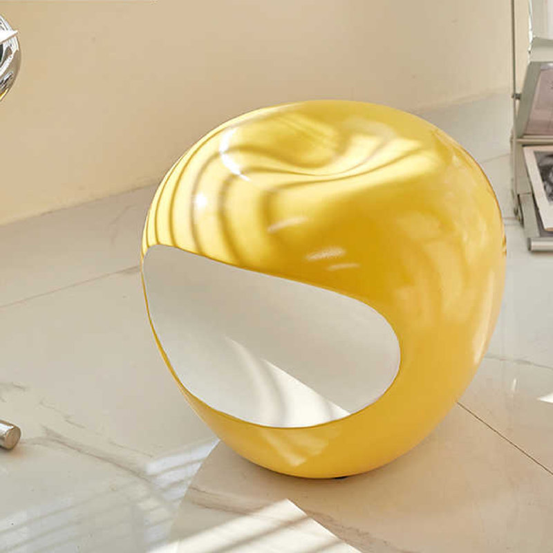 Tabouret d'appoint Apple, Jaune