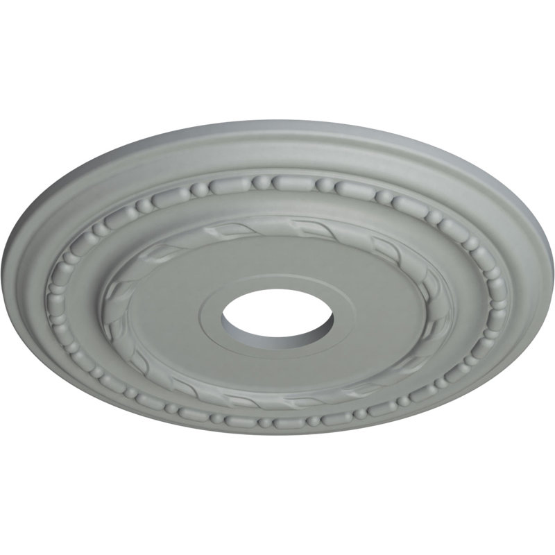 Endurathane Dublin Ceiling Medallion, 17 7/8"OD x 3 5/8"ID x 1 1/4"P (Fits Canopies up to 5 1/8"), Factory Primed, Primed