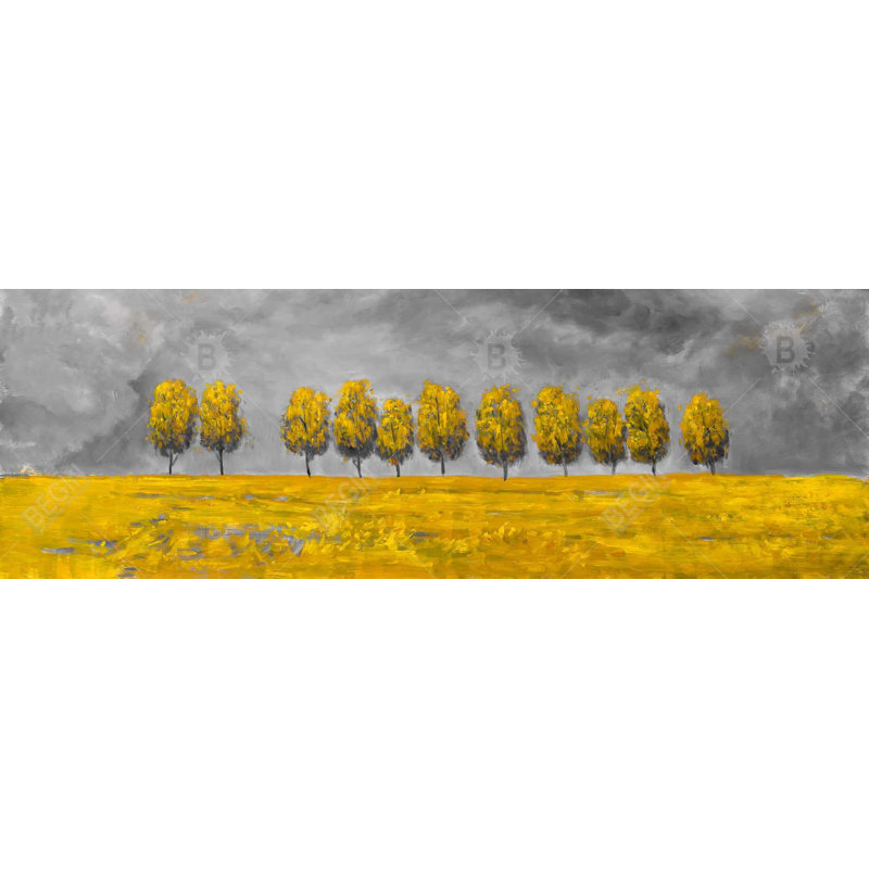 «Trees in a Field», toile encadrée | Décoration de chambre à coucher pour arbres de chambre à coucher
