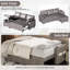 Canapé-lit convertible 83,5 po avec lit escamotable-138017235