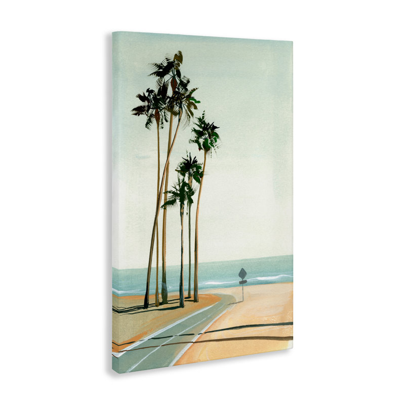 Toile Six Palms Seaside Road, conception de Brook Page, H 24 po x l 16 po