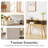 Wood Grain Console Table with Sliding Door