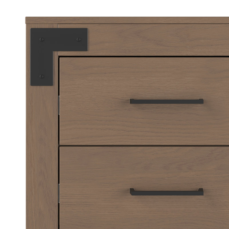 Commode 3 tiroirs Lucas, Bruyère poussiéreuse