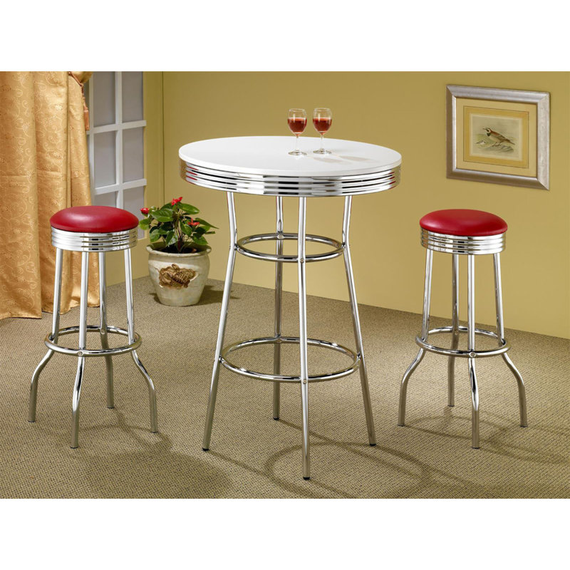 Tabouret de bar (ensemble de 2), Rouge
