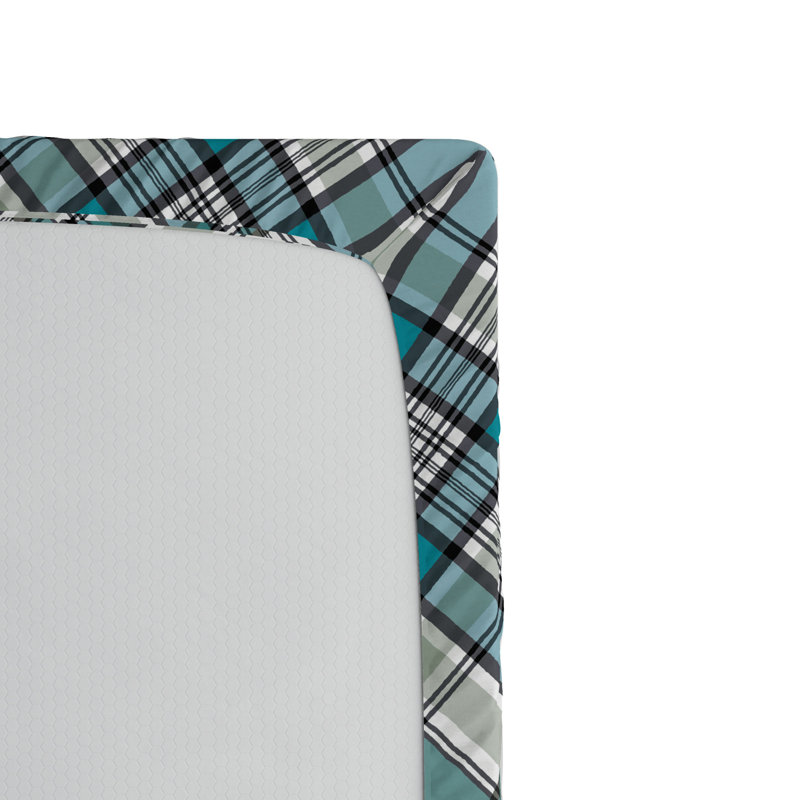 Microfiber Plaid Fitted Sheet, Twin XL Fitted Sheet