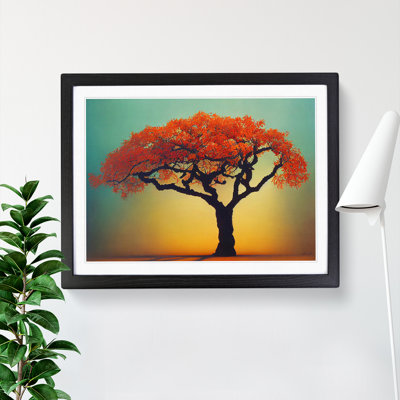 Pleasant Apple Tree 1 Piece Single Picture Frame Wall Art