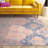 Asuncin Oriental Pink/Blue Area Rug (3'9"X6')-380916617