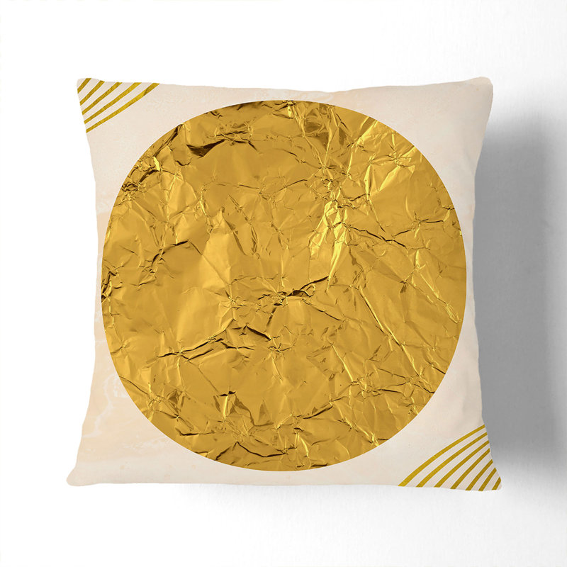 Golden Sun Square Throw Cushion, 55cm H x 55cm W x 20cm D