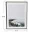 Reproduction de photo de bord de mer avec cadre en métal noir