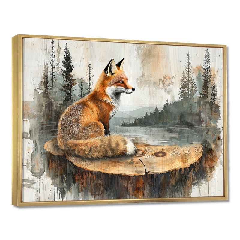 Gieneke - Animals Canvas Art Print, H 16 po x l 32 po, Cadre flottant, Or