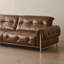 Canapé droit Mid-Century brun