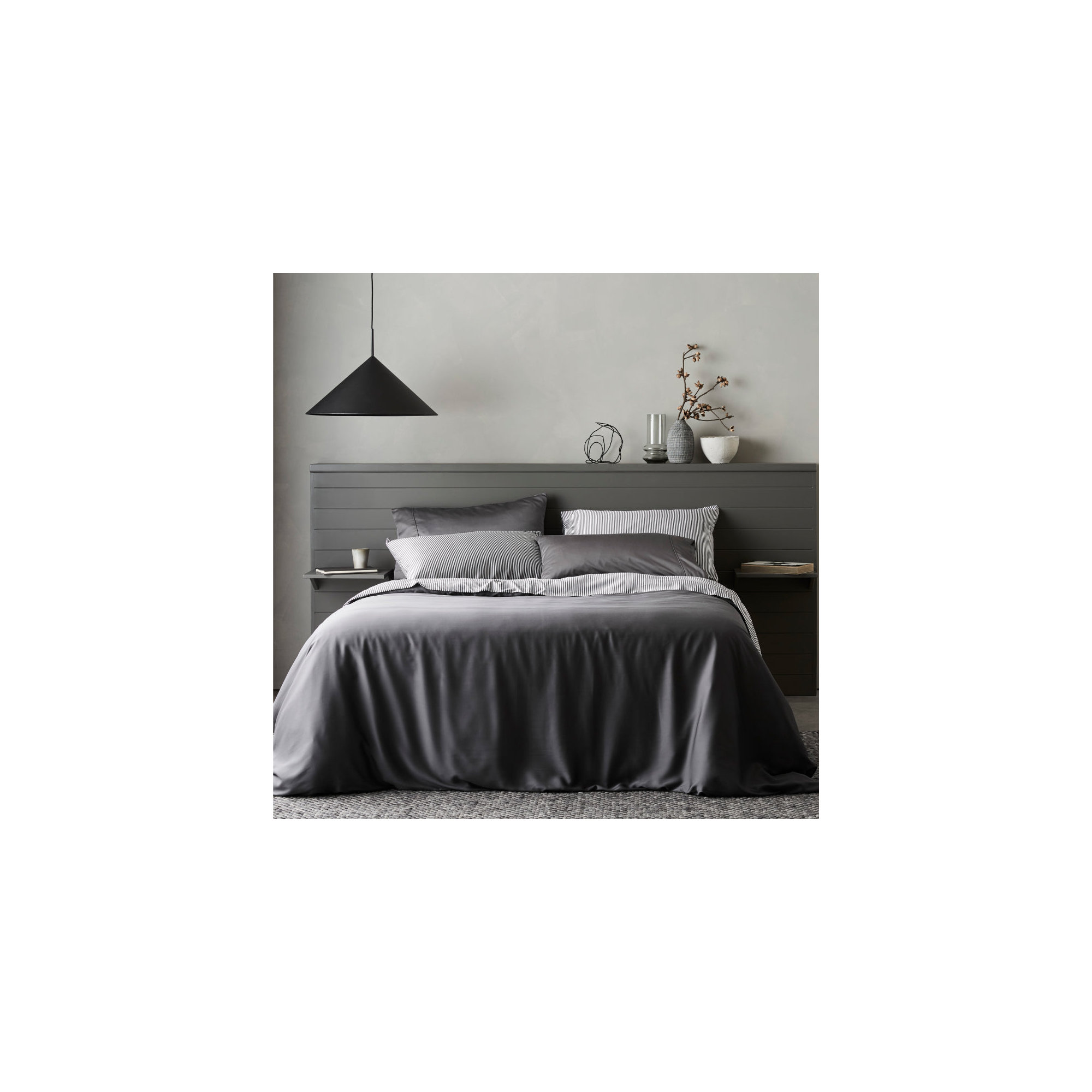Signature Sateen Duvet Cover, Slate, California King Duvet Cover