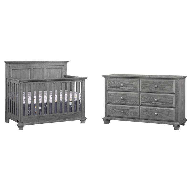 Ensemble de chambre de bébé convertible 2 pièces Kenilworth, Gris graphite