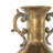 Riney Metal Weathered Vintage Amphora Decorative Gold Vase with Scroll Handles