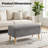 Upholstered Flip-Top Storage Bench with Legs