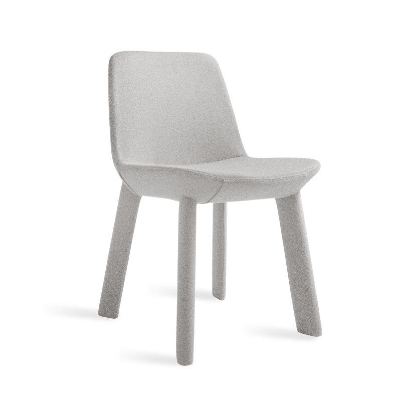 Neat 18'' H Upholstered Metal Side Chair, Vesper Light Gray