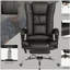 Chaise de bureau avec massage par vibration et fonction de chauffage, avec repose-pieds, noir