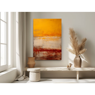 Reproduction de peinture, art chaud contemporain dans le désert, expressionnisme abstrait, art contemporain