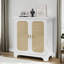 Buffet avec portes décoratives en rotin, armoire de rangement pour buffet, console, armoire décorative, convient aux couloirs, entrées, salons