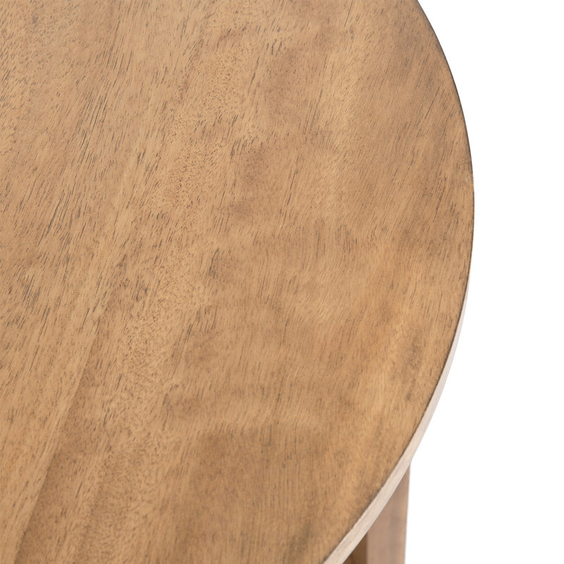 Aamnah Round Living Room Side Table, Natural, 24" H x 22" W x 22" D