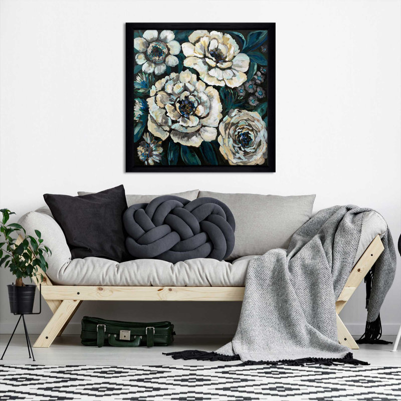 Minuit - Peinture, Cadre noir, H 37,5 po x l 37,5 po x P 1 po