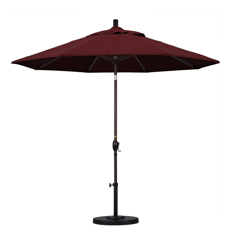Parasol de marché 9 pi Ayomipo, Bourgogne performance toile, Hammertone Grey