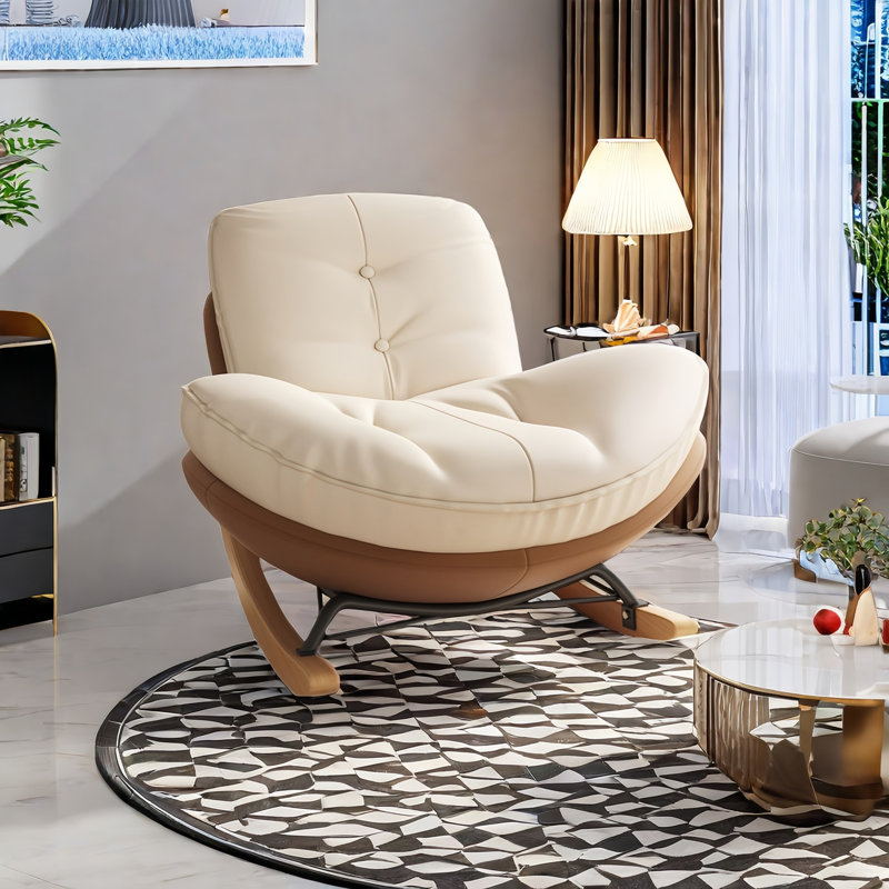 Chaise berçante moderne rembourrée