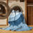 Machine Washable Pahola Modern Rug in Blue – SkyBlue Binding-507960084