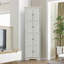Grande armoire de rangement avec portes et 4 tablettes pour le salon, la cuisine, le bureau, la chambre à coucher, la salle de bain, moderne-95680804