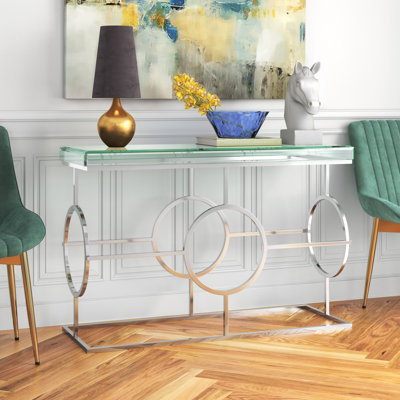 Fairhill 44'' Glass Top Console Table