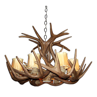 Murrin 6 - Light Dimmable Wagon Wheel Chandelier