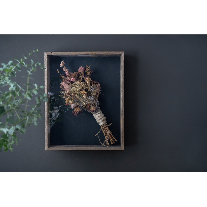 Merlyn 24 x 36 Gray Distressed Solid and Manufactured Wood Hanging or Tabletop Picture Frame