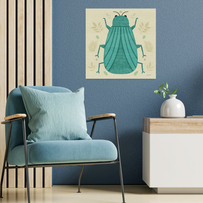 Playful Bugs II Contemporary Beetle Wall Art