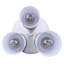 Plafonnier semi-encastré 3 lumières Brunner, finition nickel brossé avec verre opale-128728134