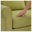 Canapé modulaire 3 places avec structure en bois franc d'ingénierie Irlanda en polyester vert-823386317