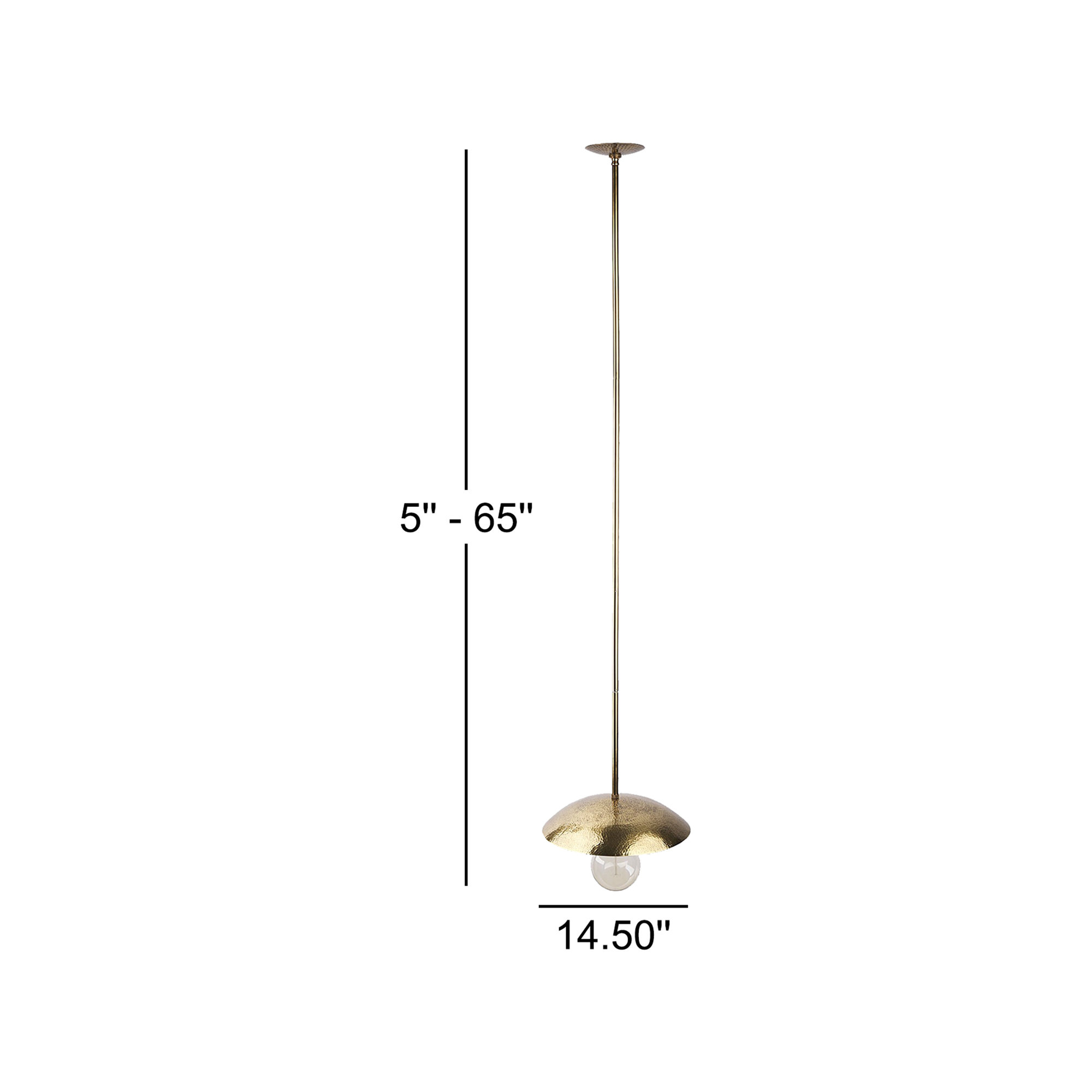 Single Light Metal Dimmable Pendant